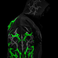 Immortality Oversized Zip-Up Hoodie [GLOW IN THE DARK]
