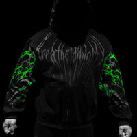 Immortality Oversized Zip-Up Hoodie [GLOW IN THE DARK]
