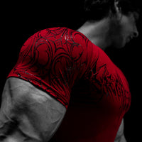 Void Tech™ Venom Texture shortsleeve Compression [CRIMSON]