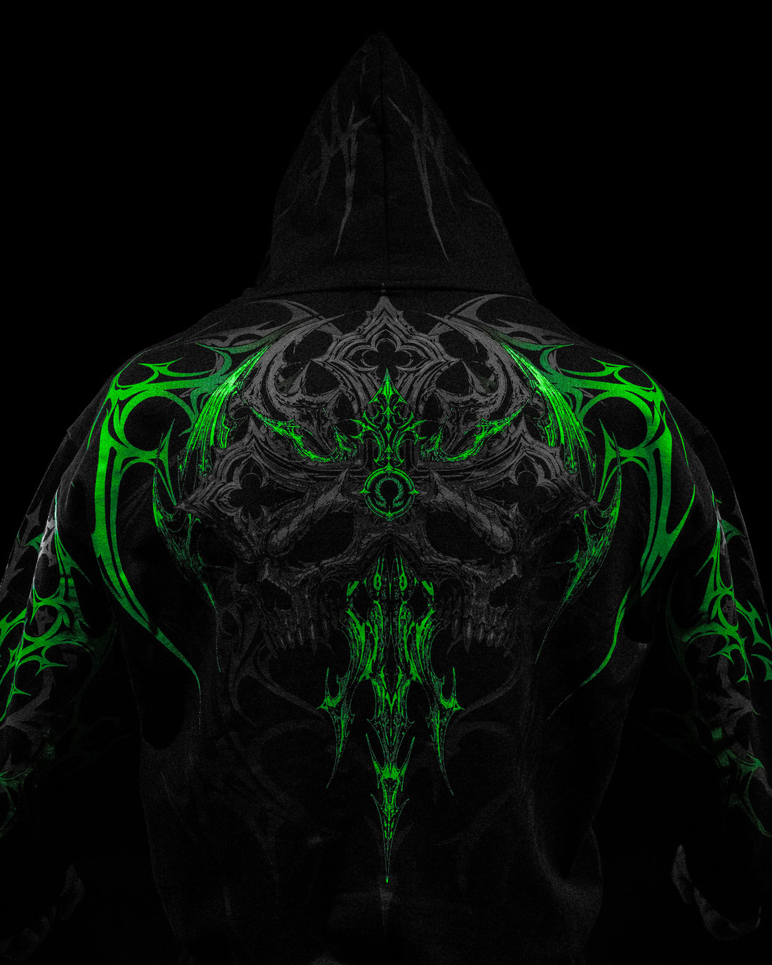 Immortality Oversized Zip-Up Hoodie [GLOW IN THE DARK]