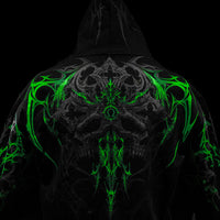 Immortality Oversized Zip-Up Hoodie [GLOW IN THE DARK]