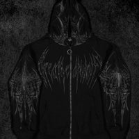 Death Blight Oversized Zip-Up Hoodie [DARKNESS]