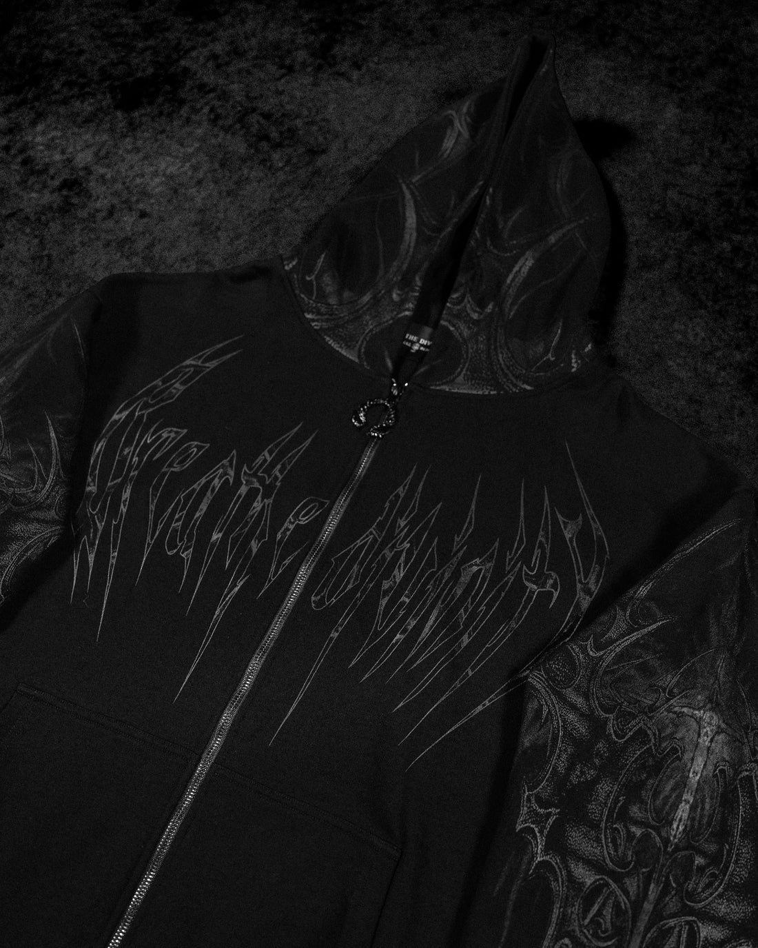 Death Blight Oversized Zip-Up Hoodie [DARKNESS]