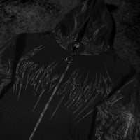 Death Blight Oversized Zip-Up Hoodie [DARKNESS]