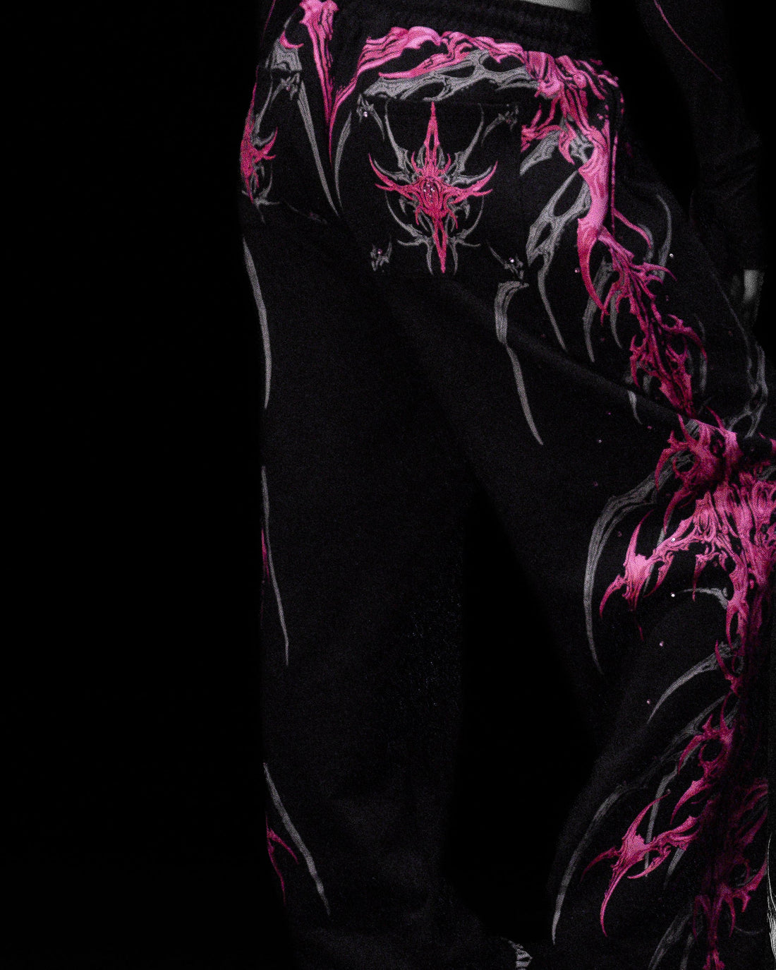 Women's Eternal Flame Rhinestone Oversized Sweatpants [BLOSSOM PINK]