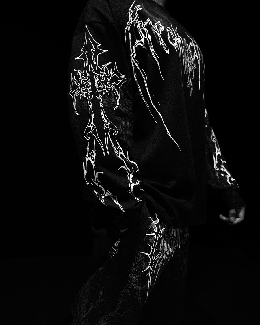 Evangelion Oversized Longsleeve T-shirt [VOID BLACK]