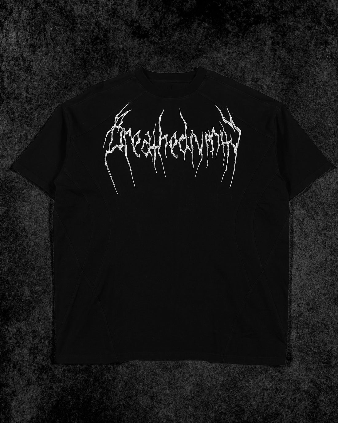 Abstract Oversized Simple T-shirt [VOID BLACK]