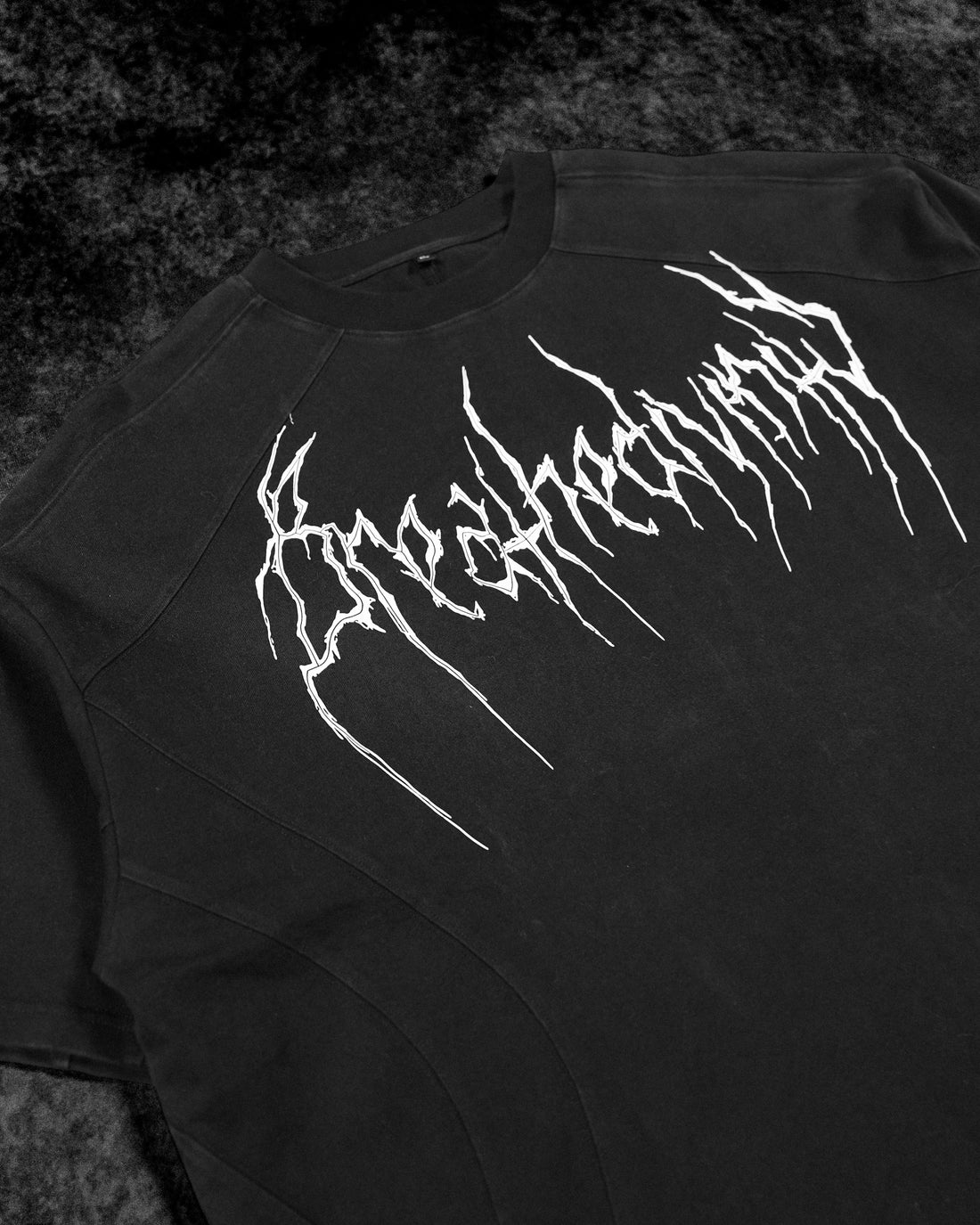 Abstract Oversized Simple T-shirt [SMOKE]