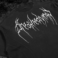 Abstract Oversized Simple T-shirt [SMOKE]