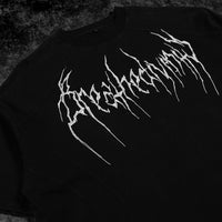 Abstract Oversized Simple T-shirt [VOID BLACK]