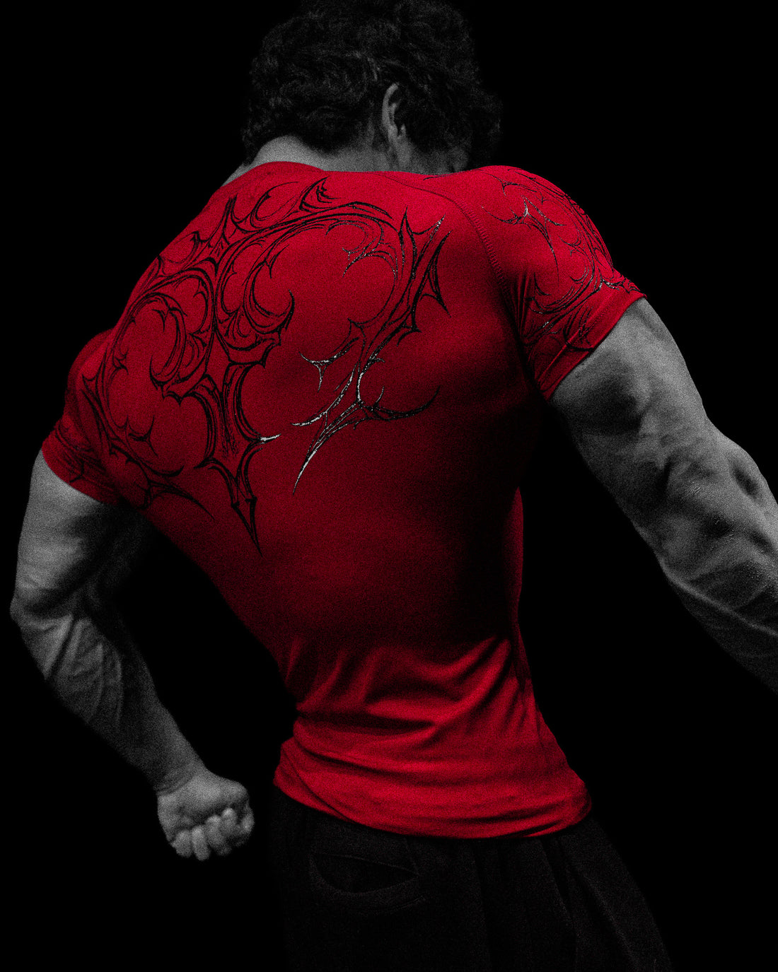 Void Tech™ Venom Texture shortsleeve Compression [CRIMSON]