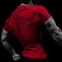 Void Tech™ Venom Texture shortsleeve Compression [CRIMSON]