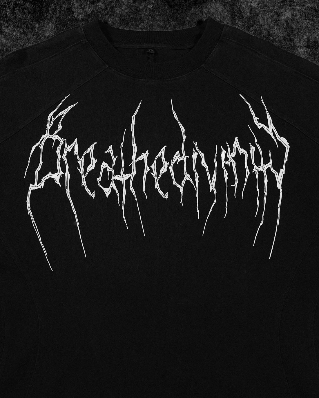 Abstract Oversized Simple T-shirt [VOID BLACK]