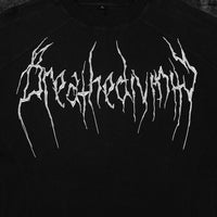 Abstract Oversized Simple T-shirt [VOID BLACK]
