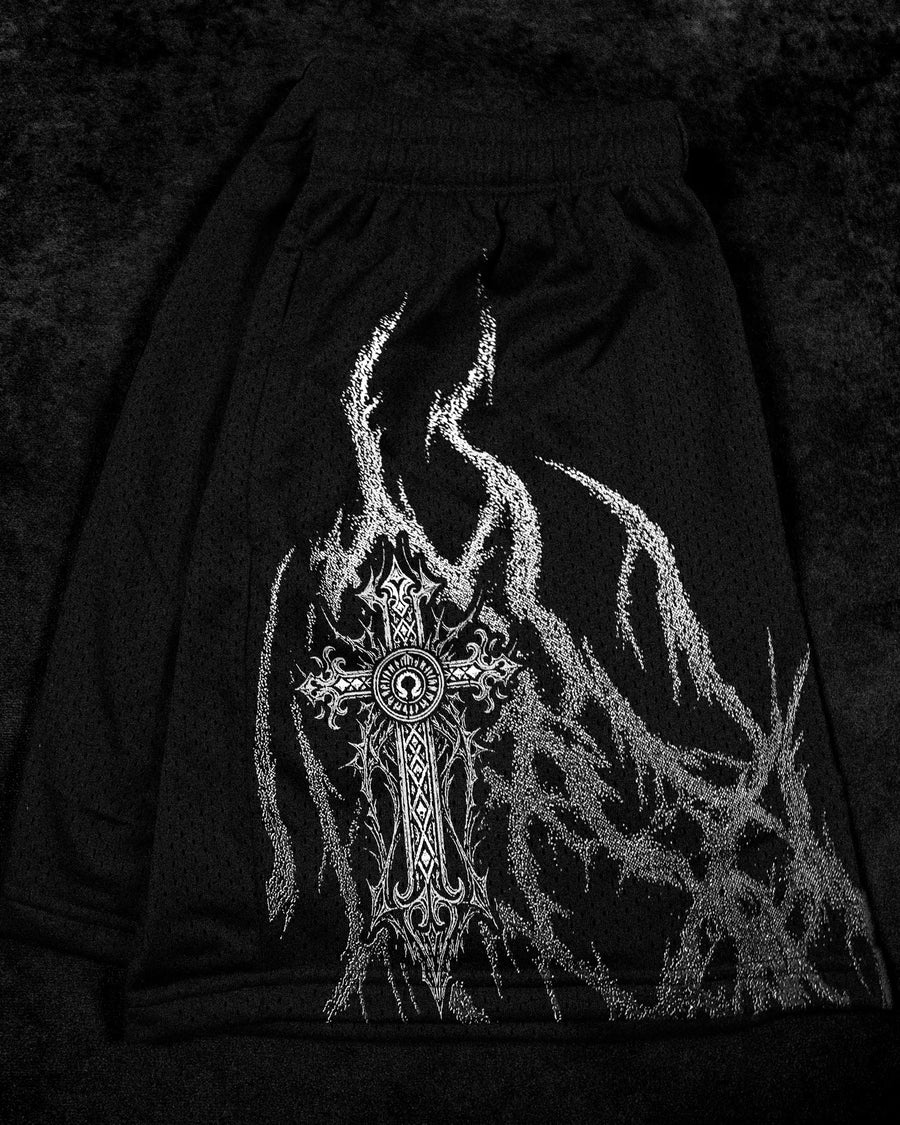 Eternal Flame Bodybuilding Mesh shorts [VOID BLACK]
