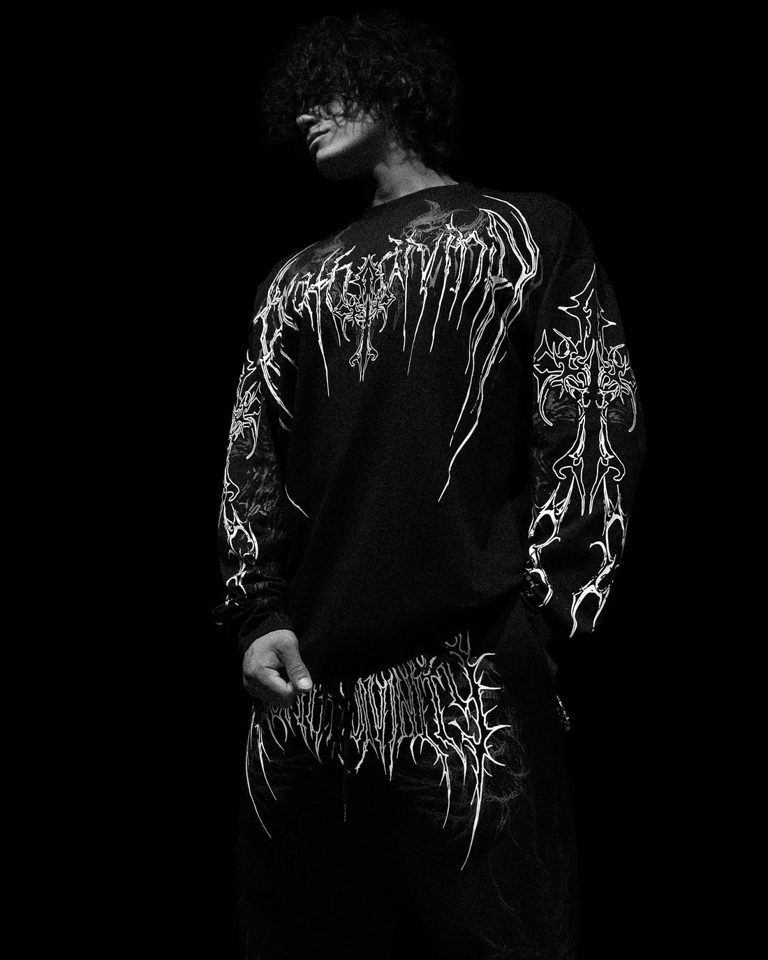 Evangelion Oversized Longsleeve T-shirt [VOID BLACK]