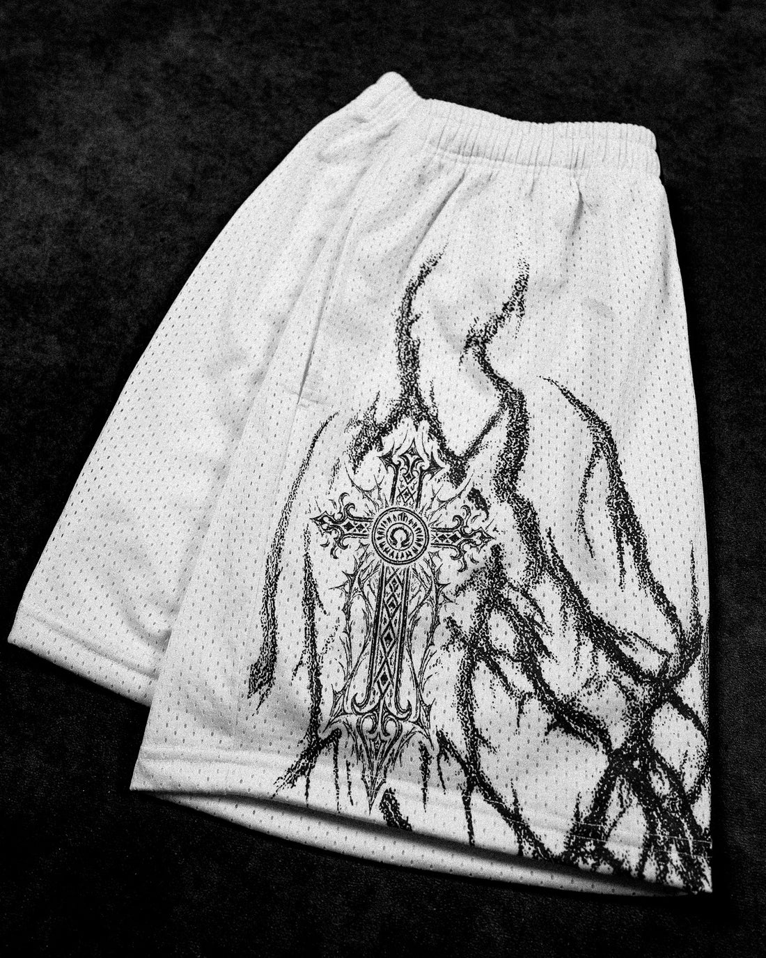 Eternal Flame Bodybuilding Mesh shorts [DIVINE WHITE]