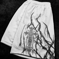 Eternal Flame Bodybuilding Mesh shorts [DIVINE WHITE]