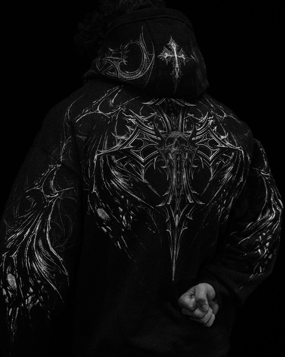 Nightfall Oversized Pullover Hoodie [VOID BLACK]