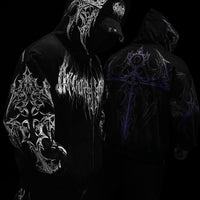 Celestial Blade Oversized Zip-up Hoodie [ECLIPSE]