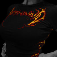 Womens Voltage Cropped Baby Tee [INFERNO]