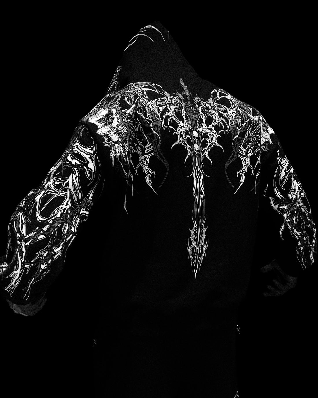 Deathblade Oversized pullover hoodie [VOID BLACK]