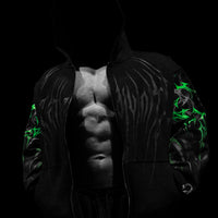 Immortality Oversized Zip-Up Hoodie [GLOW IN THE DARK]