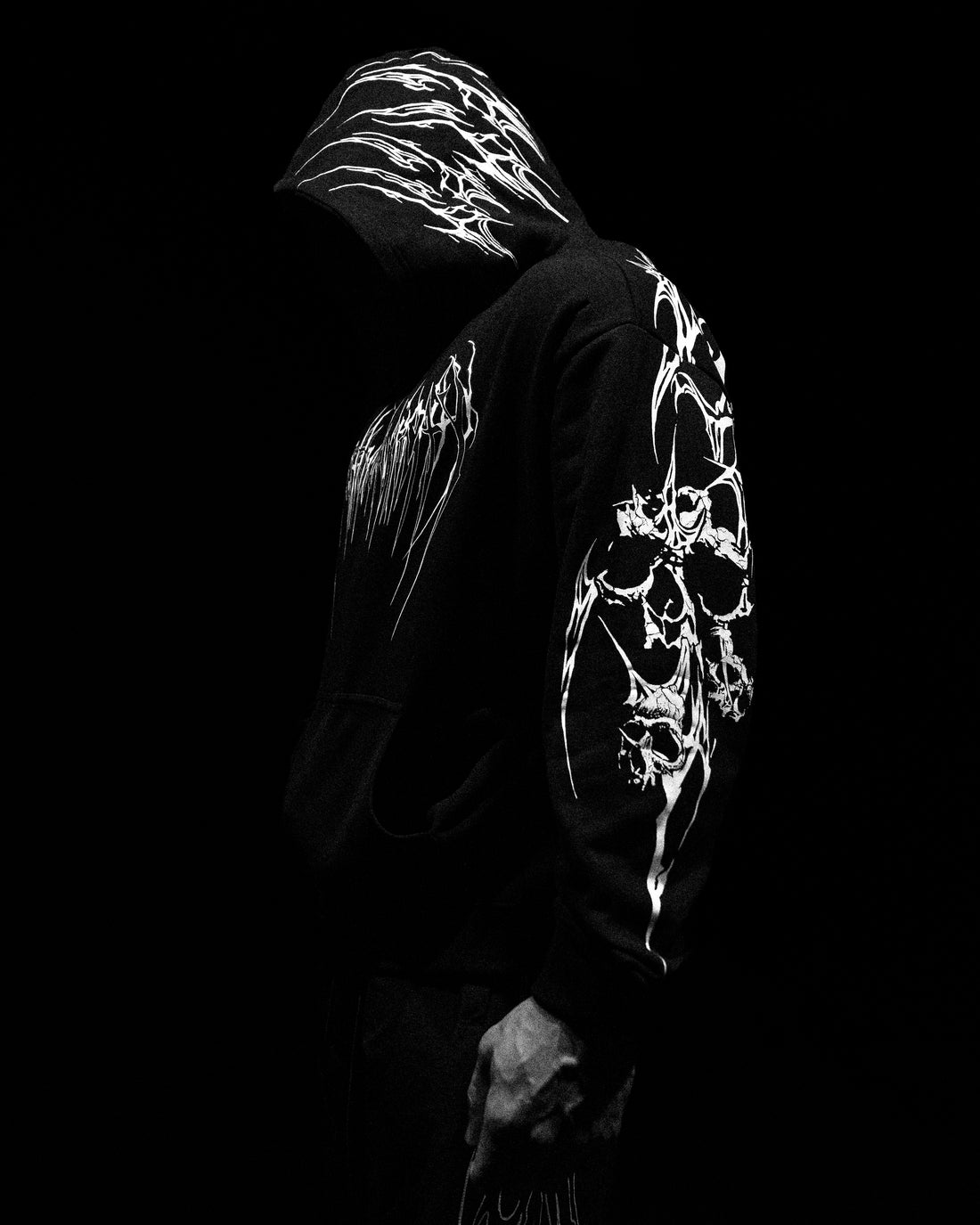 Doomslayer Oversized pullover hoodie [VOID BLACK]