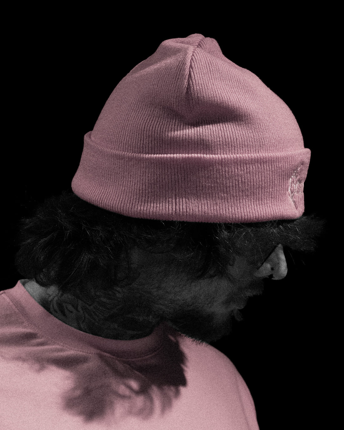 Essential Embroidery Cuff Beanie [HEAVENLY PINK]