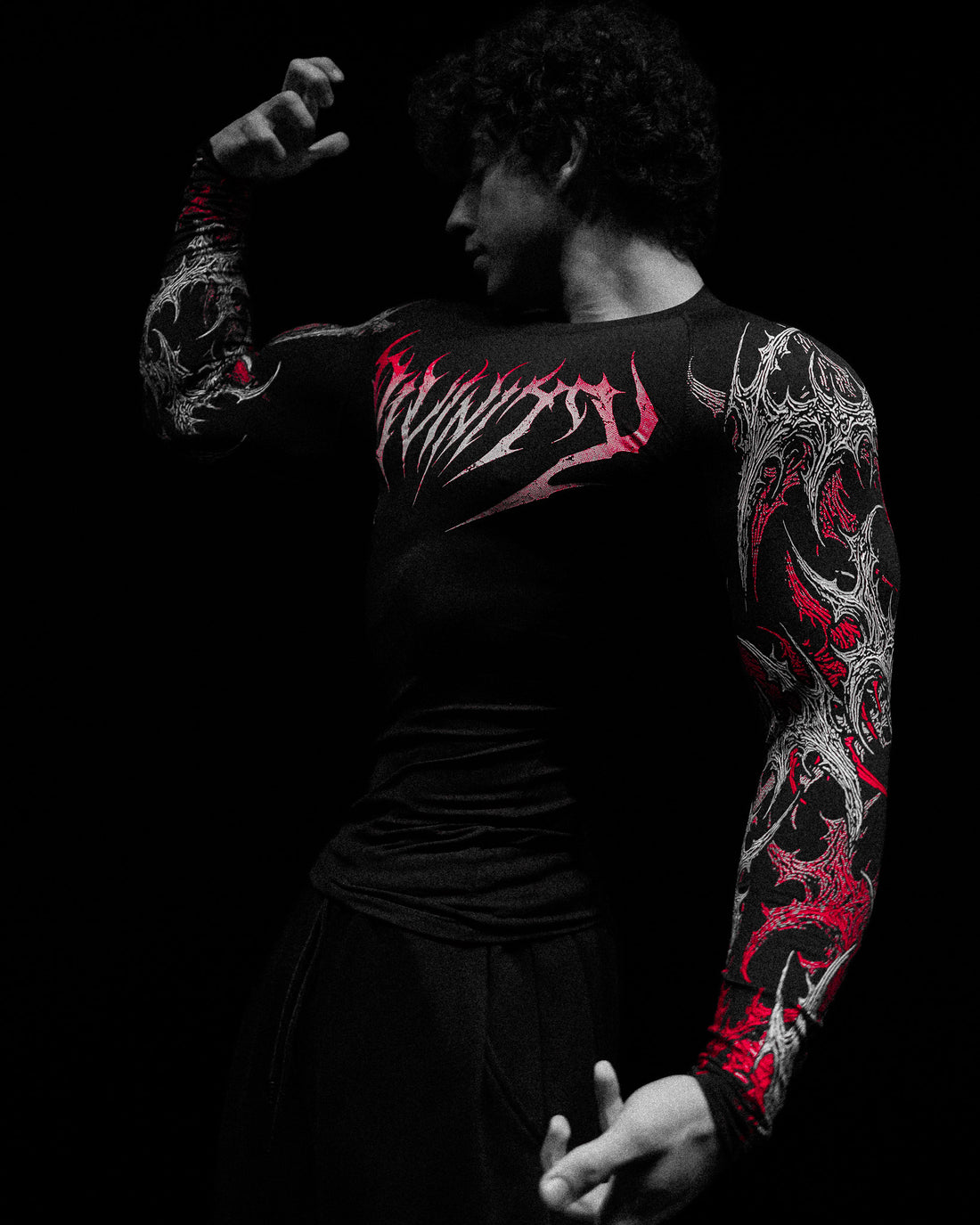 Void Tech™ Infernal longsleeve Compression [HEAVENLY RED]