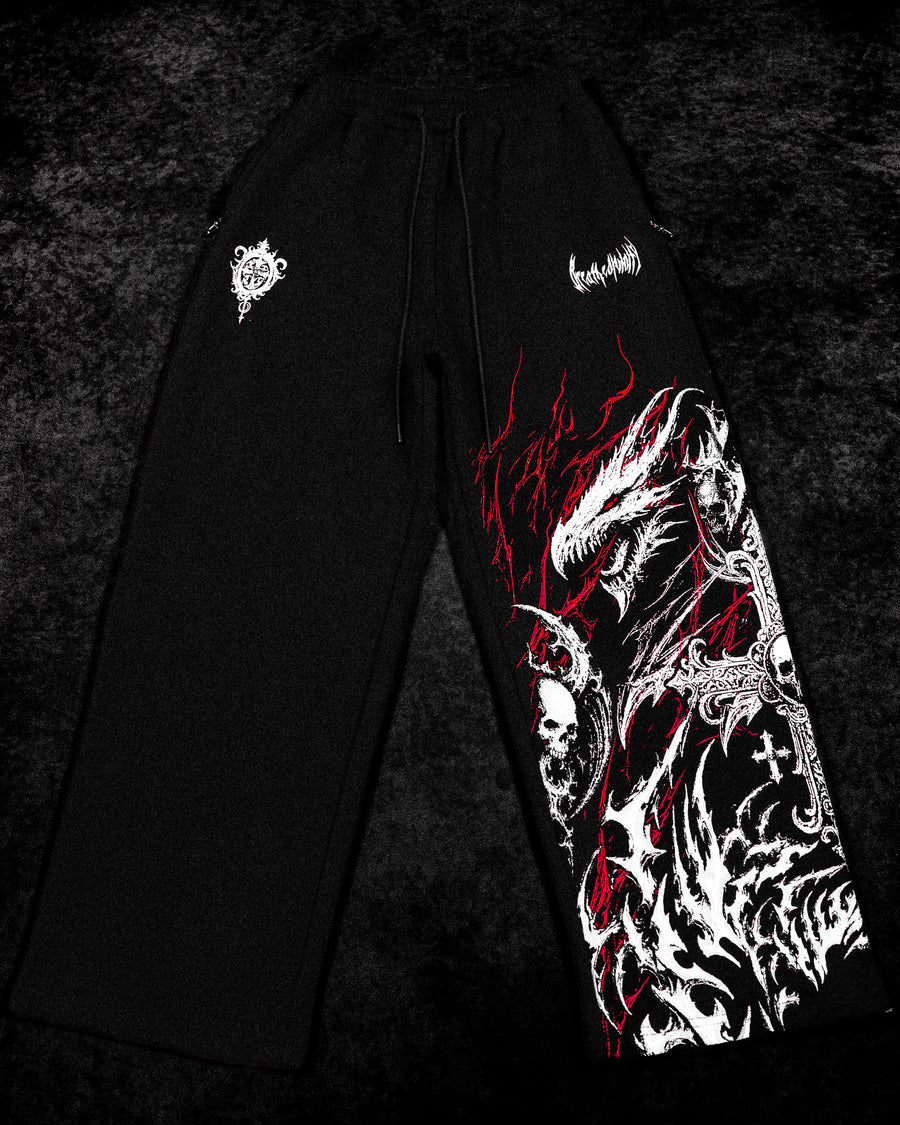 Wyvern Uncuffed luxury sweatpants [HEAVENLY RED]