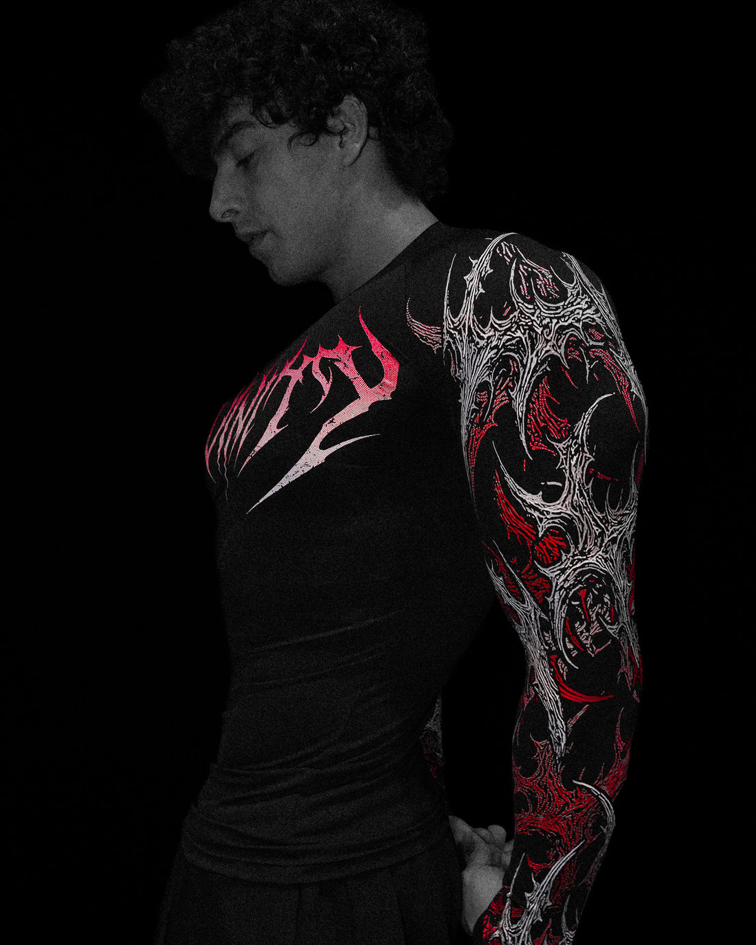 Void Tech™ Infernal longsleeve Compression [HEAVENLY RED]