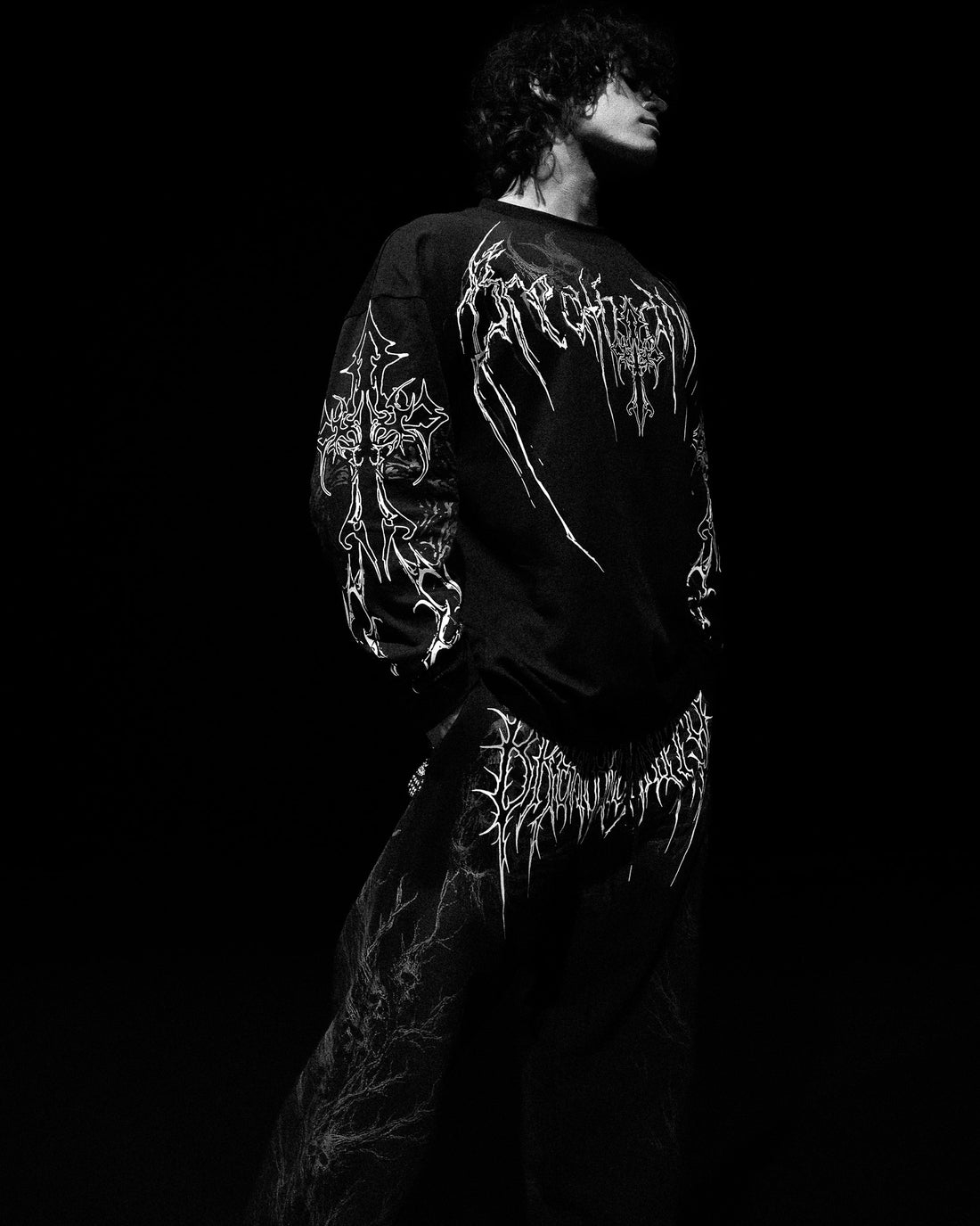 Evangelion Oversized Longsleeve T-shirt [VOID BLACK]
