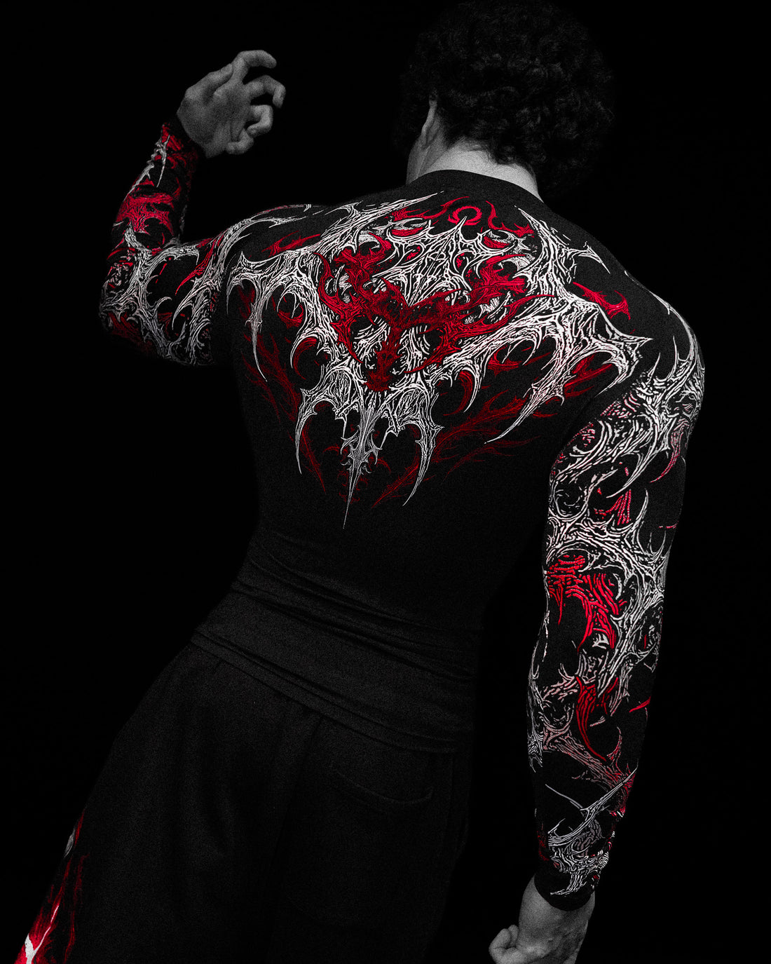 Void Tech™ Infernal longsleeve Compression [HEAVENLY RED]