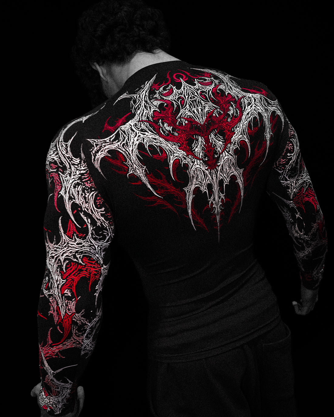 Void Tech™ Infernal longsleeve Compression [HEAVENLY RED]