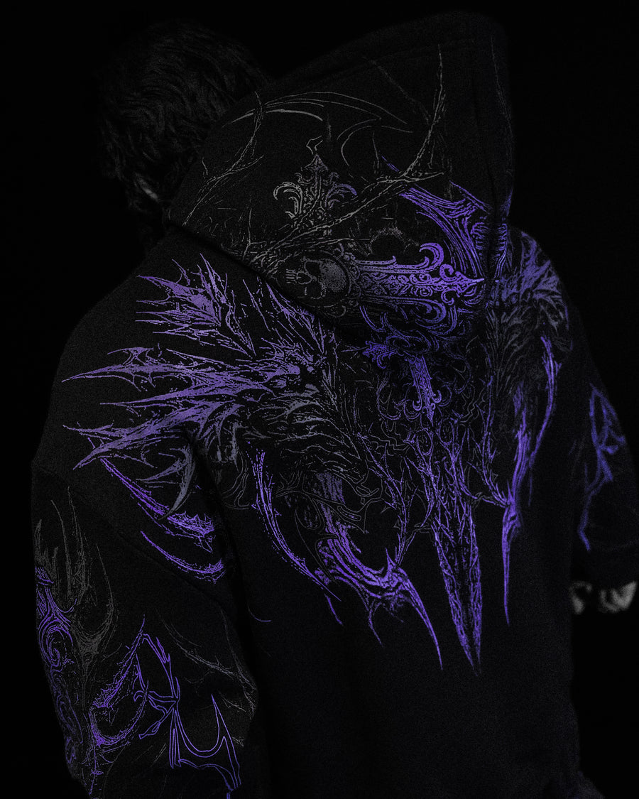 Breathedivinity HOLLOW PURPLE Necromancer Oversized T-Shirt