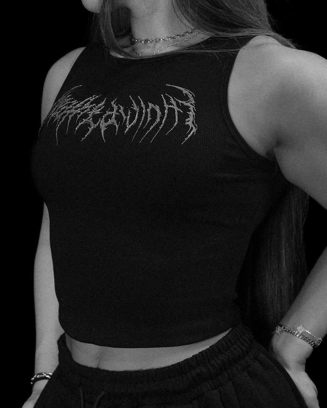 Women's Death Rose Tank Top [VOID BLACK]