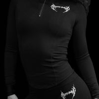 Women's Void Tech™ Long Sleeve Quarter zip [VOID BLACK]