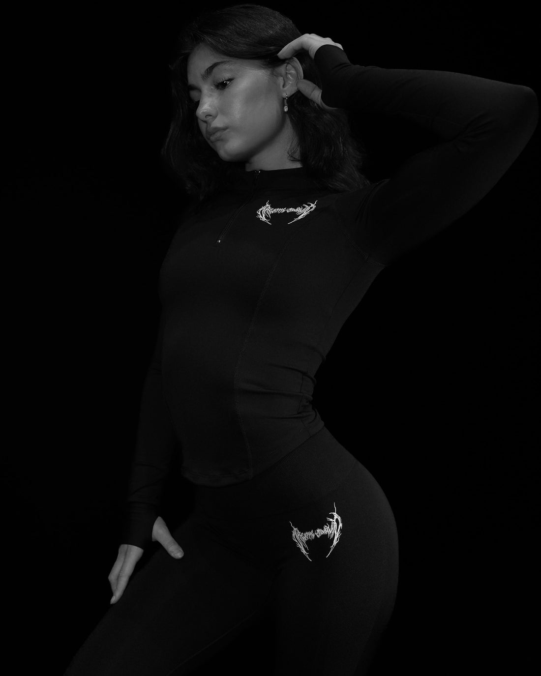 Women's Void Tech™ Long Sleeve Quarter zip [VOID BLACK]