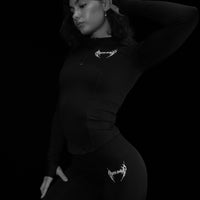 Women's Void Tech™ Long Sleeve Quarter zip [VOID BLACK]