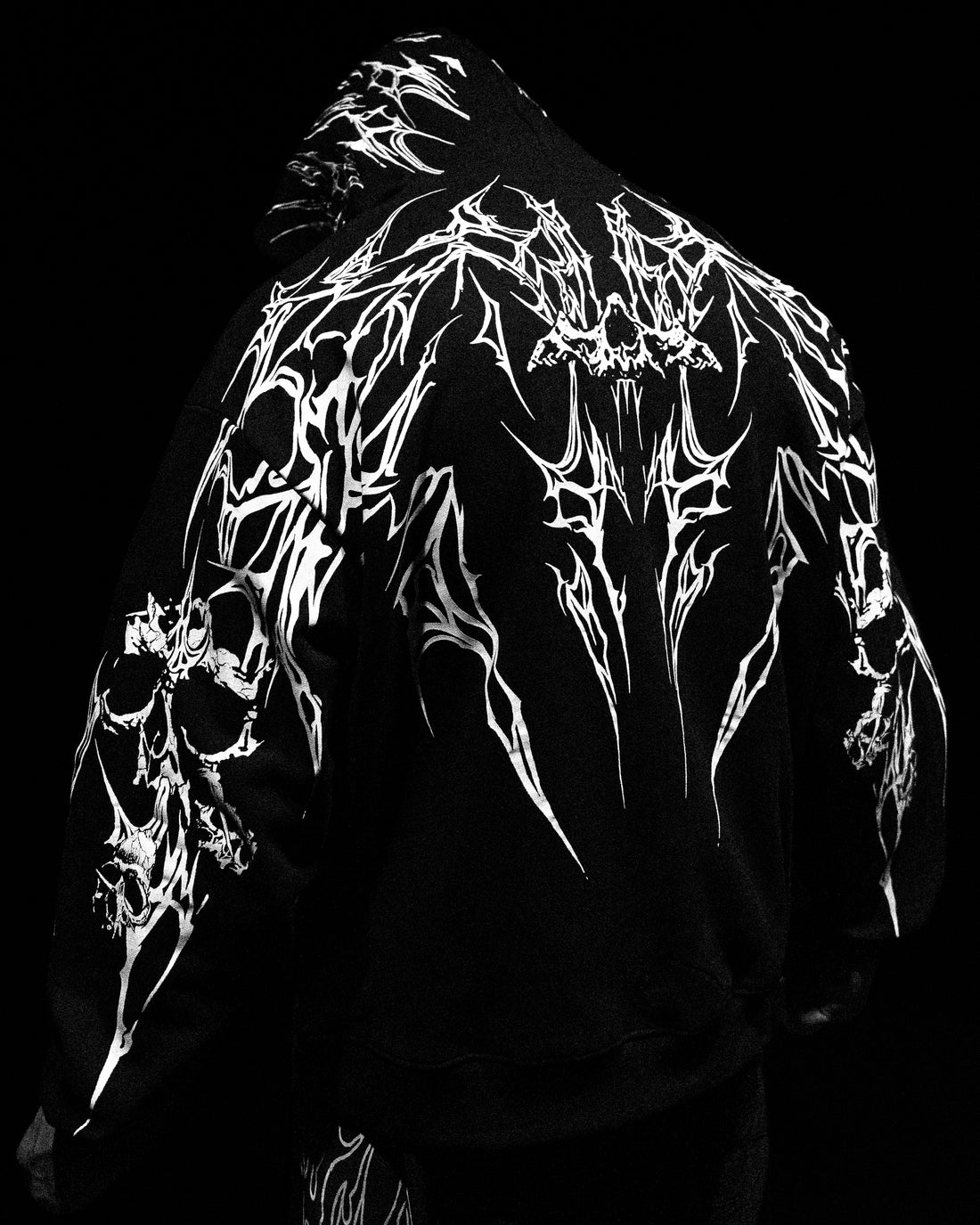 Doomslayer Oversized pullover hoodie [VOID BLACK]