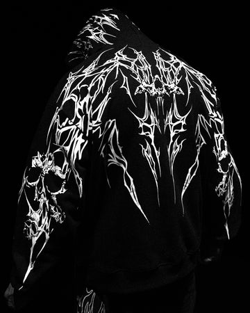 Doomslayer Oversized pullover hoodie [VOID BLACK]