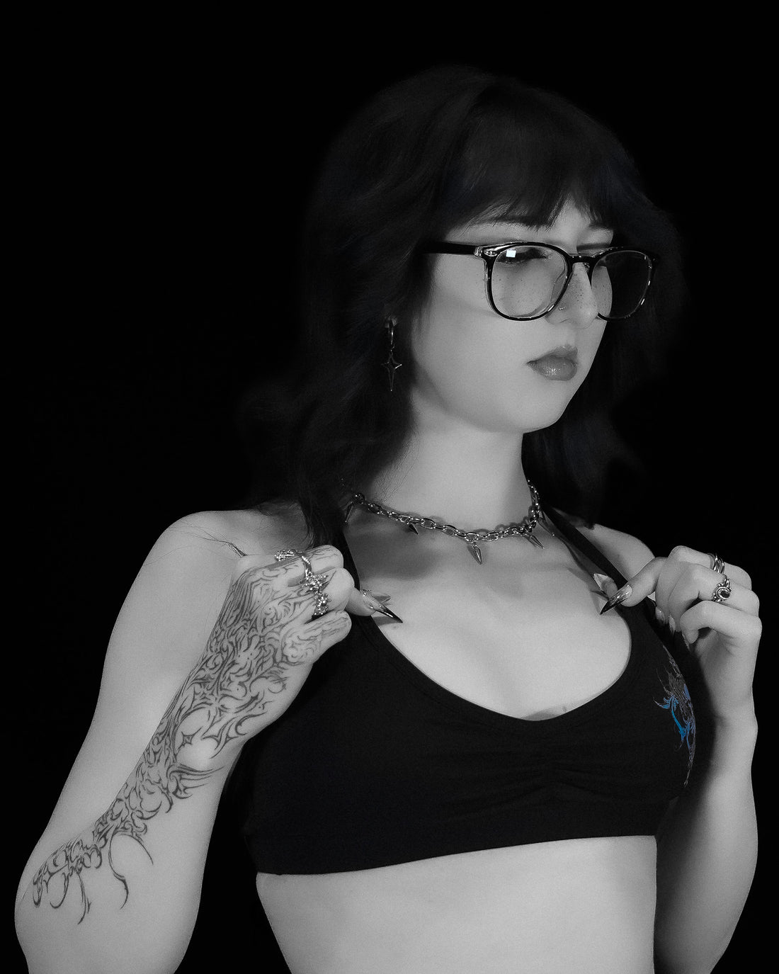 Women's Void Tech™ Shadow Heart Sports Bra [MIDNIGHT BLUE]