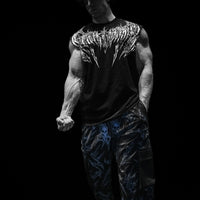 Death Eater Oversized Cutoff tee [VOID BLACK]