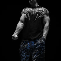 Death Eater Oversized Cutoff tee [VOID BLACK]