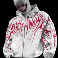 Immortality Oversized Zip-Up Hoodie [HEAVENLY RED]