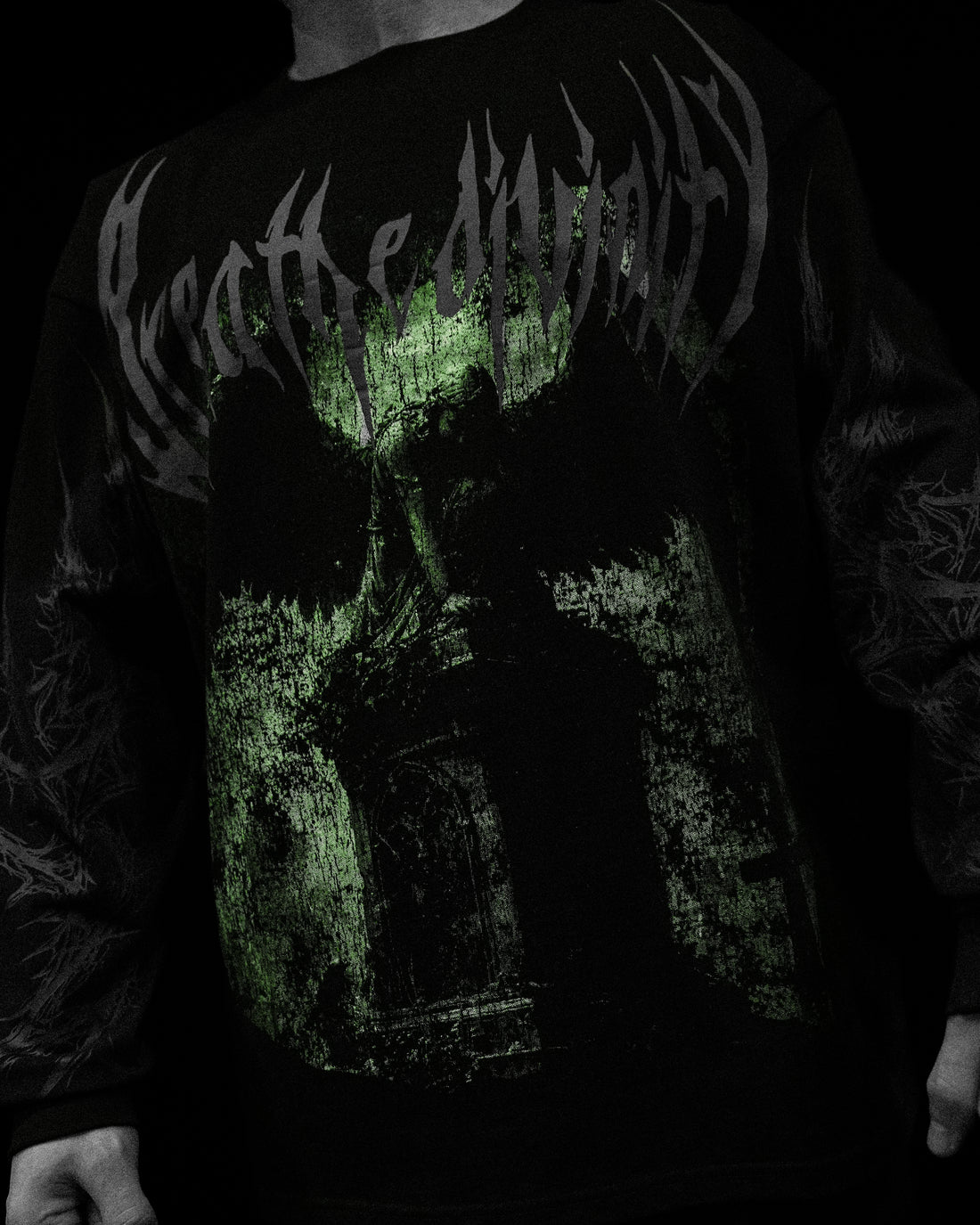 Death Portrait Oversized Longsleeve T-shirt [SOMBER]