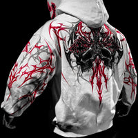 Immortality Oversized Zip-Up Hoodie [HEAVENLY RED]
