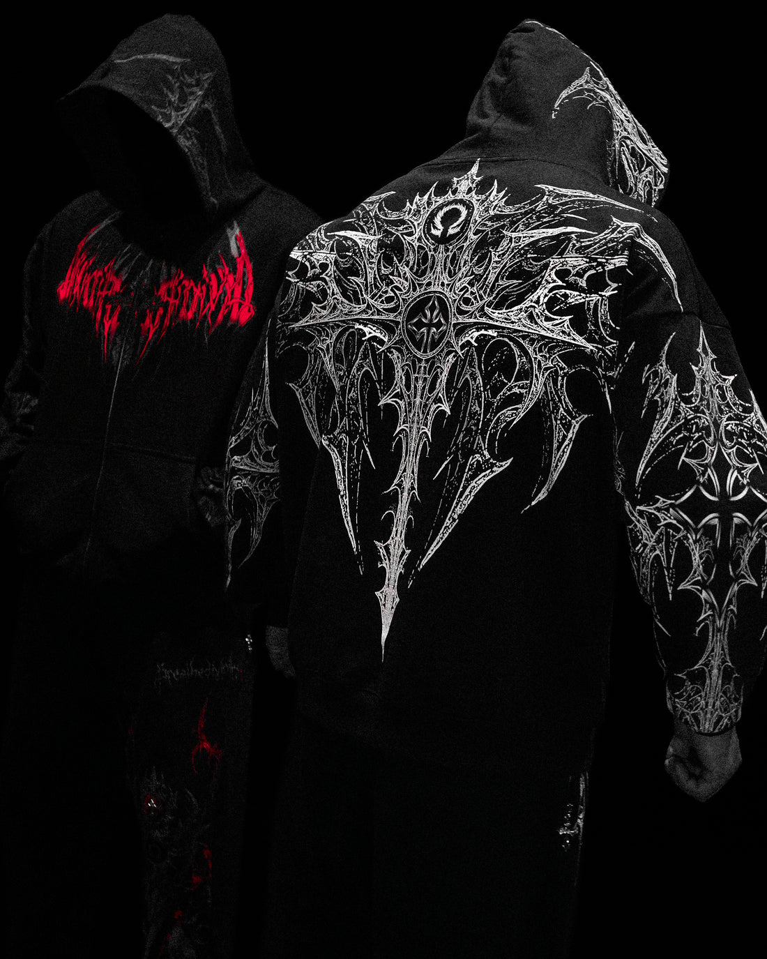 Celestial Blade Oversized Zip-up Hoodie [ECLIPSE]