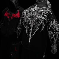 Celestial Blade Oversized Zip-up Hoodie [ECLIPSE]